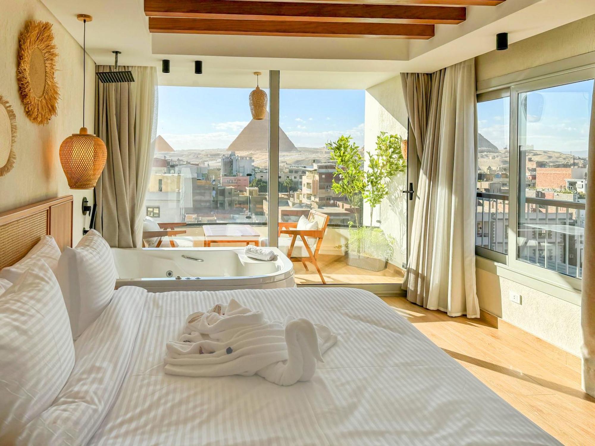 Galaxy Pyramids View Inn Kafret el-Gabal Екстериор снимка